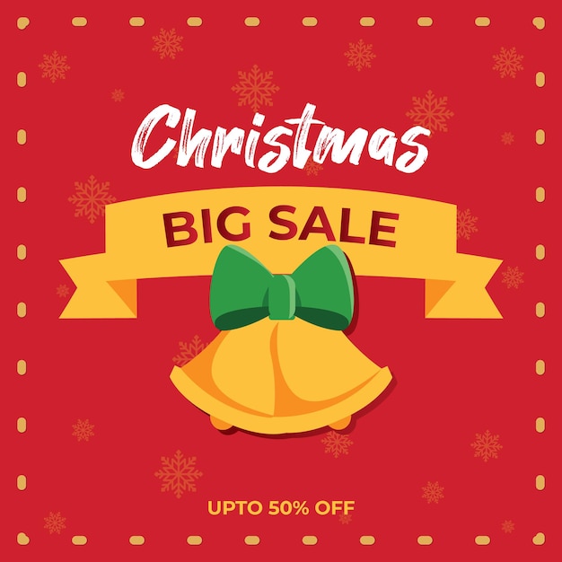 Christmas Sale Ribbon Poster vector