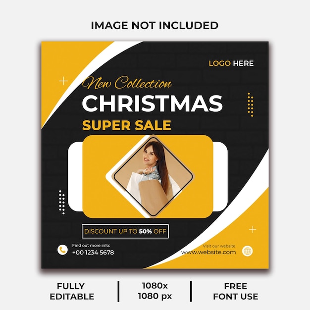 Christmas Sale Social Media Post Template