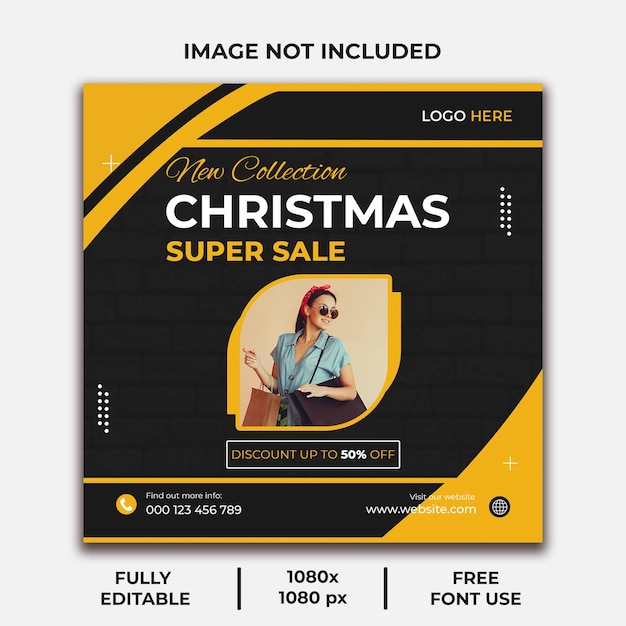 Christmas Sale Social Media Post Template