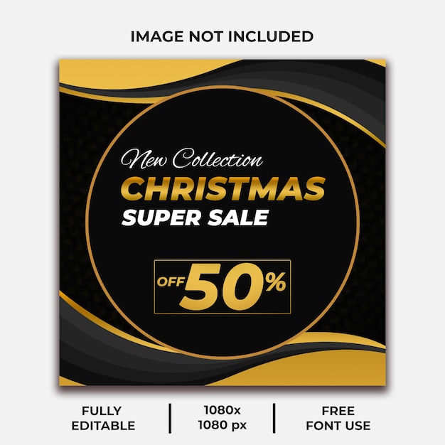 Christmas Sale Social Media Post Template