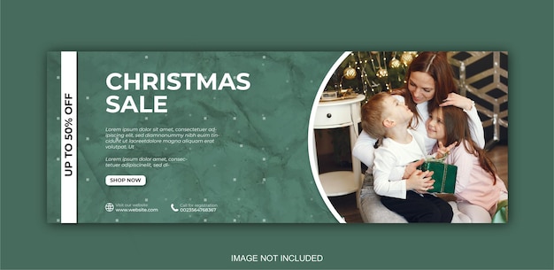 Christmas sale social media post web banner