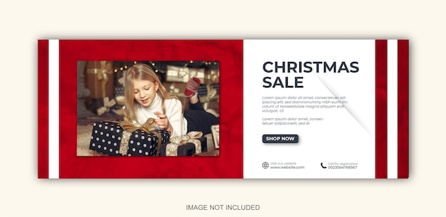 Christmas sale social media post web banner