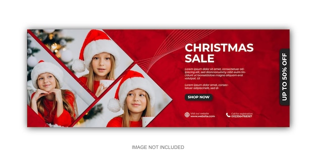 Christmas sale social media post web banner