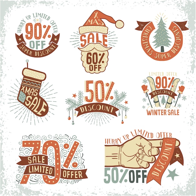 Christmas sale sticker pack