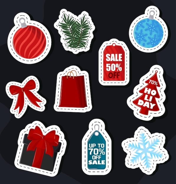 Christmas sale stickers