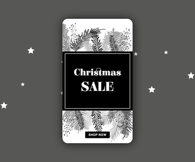 Christmas sale story illustration