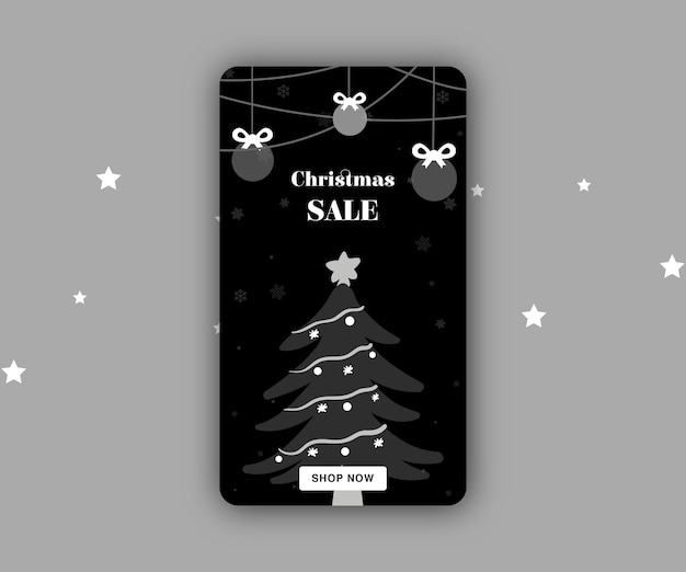 Christmas sale story illustration