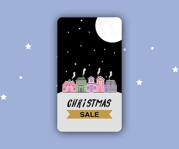 Christmas sale story illustration