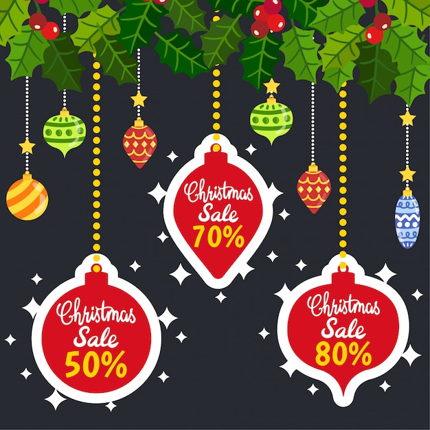 Christmas Sale Tags and Coupons.