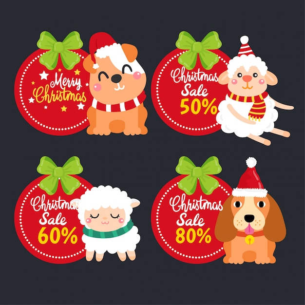 Christmas Sale Tags and Coupons.