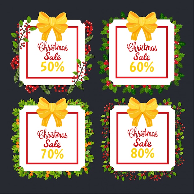 Christmas Sale Tags and Coupons.