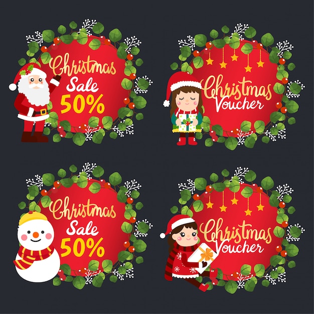  Christmas Sale Tags and Coupons.