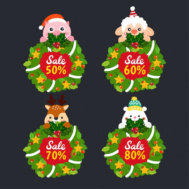  Christmas Sale Tags and Coupons.