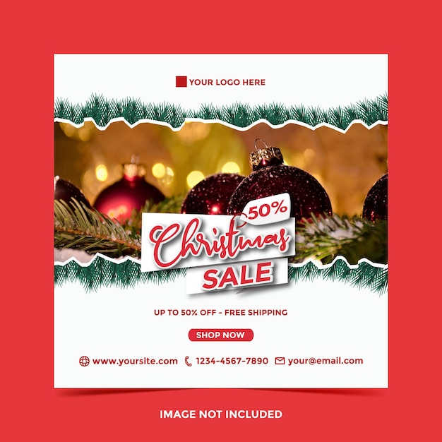 Christmas sale template for Instagram post