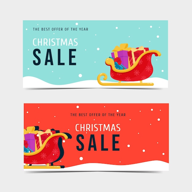 Christmas sale voucher discount Vector illustration