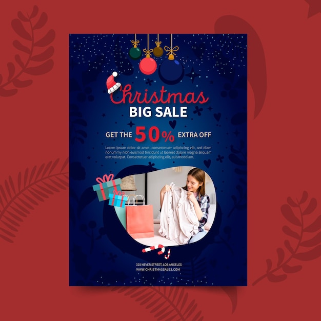 Christmas sales flyer a5 vertical