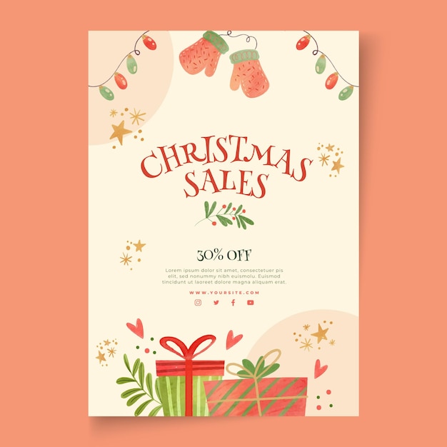 Christmas sales flyer a5 vertical