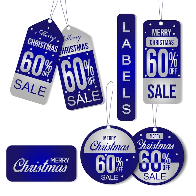 Christmas sales label