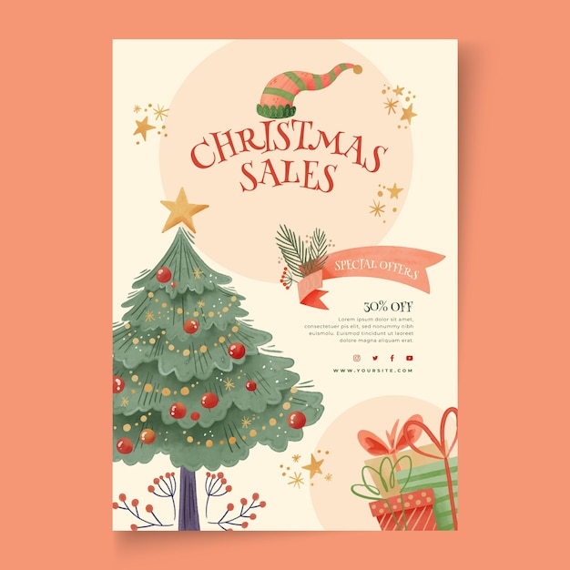 Christmas sales poster a4