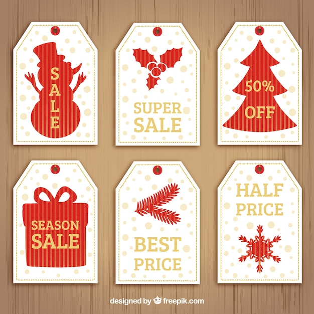 Christmas Sales Tags Set