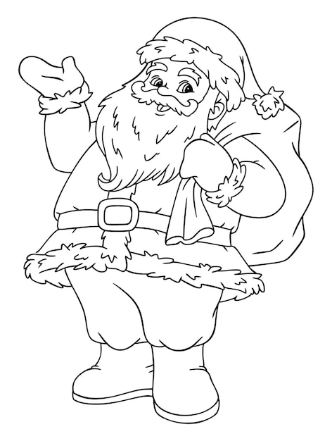 Christmas Santa Coloring Page