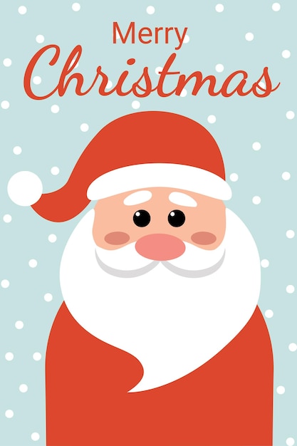 Christmas Santa gift card Winter card for Merry Christmas season