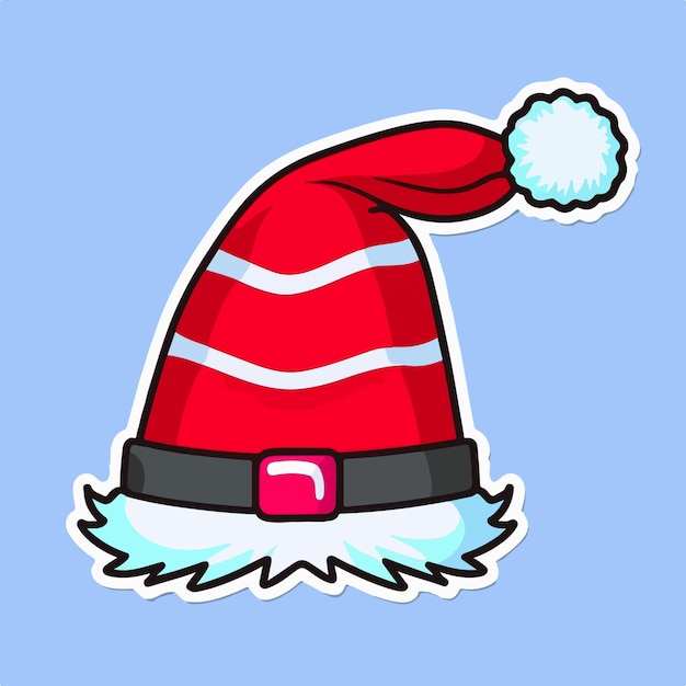 Christmas santa's hat cartoon sticker xmas cute hat stickers Newyear holidays