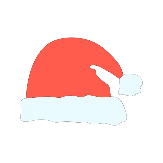 Christmas Santa's hat illustration New Year decorative vector element colorful holiday hat icon