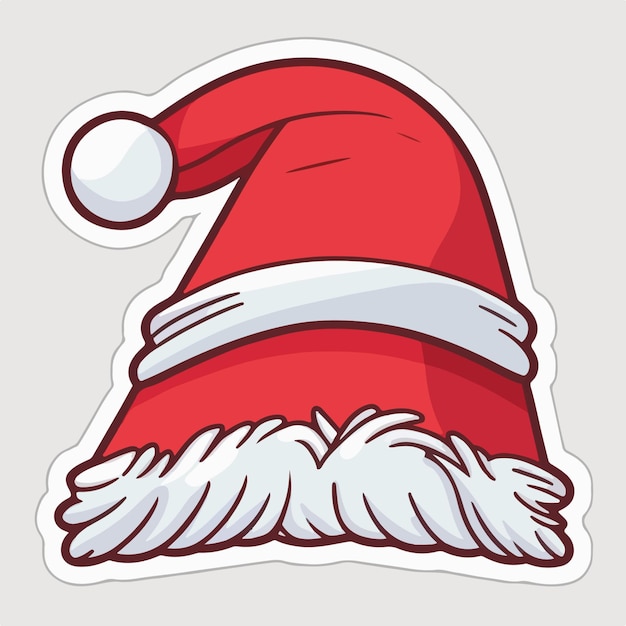 Christmas santa's hat sticker xmas hat printable stickers sheet Multicolor