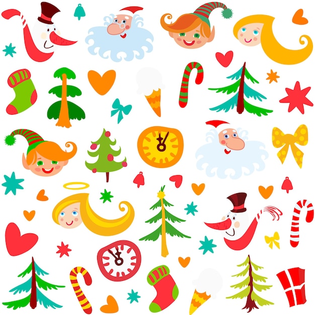 Christmas seamless background, holiday wrapping paper