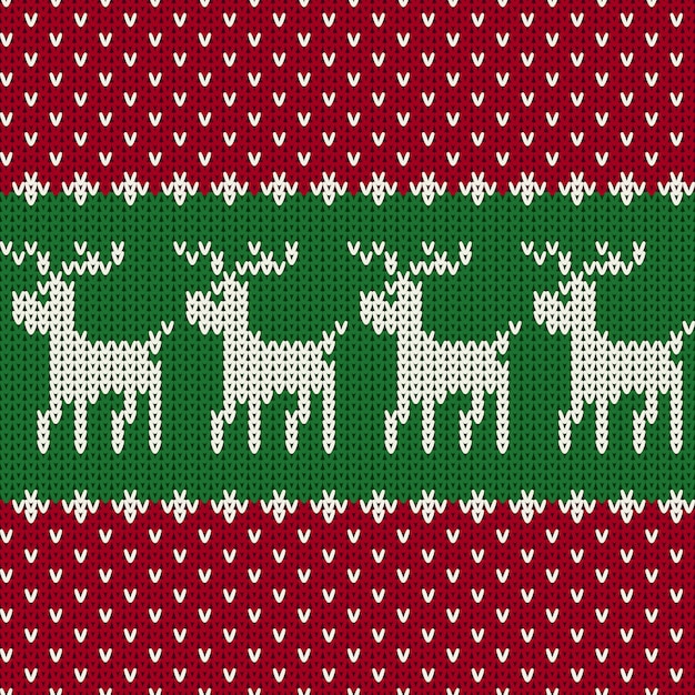 Christmas seamless knitted pattern