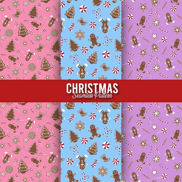 Christmas Seamless Pattern Background