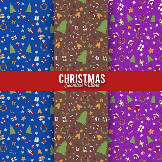 Christmas Seamless Pattern Background