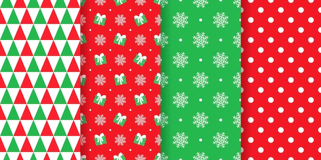 Christmas seamless pattern Vector illustration Xmas new year geometric texture