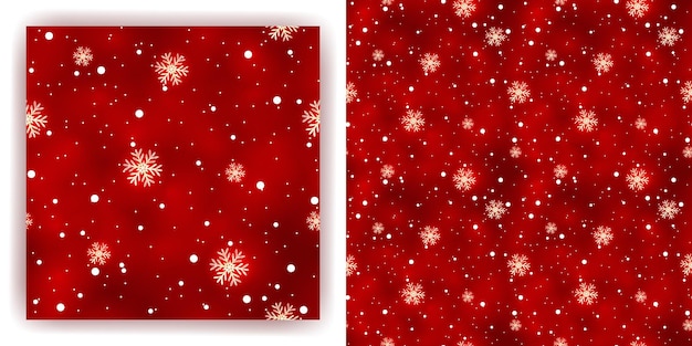 Christmas seamless pattern with red decoration