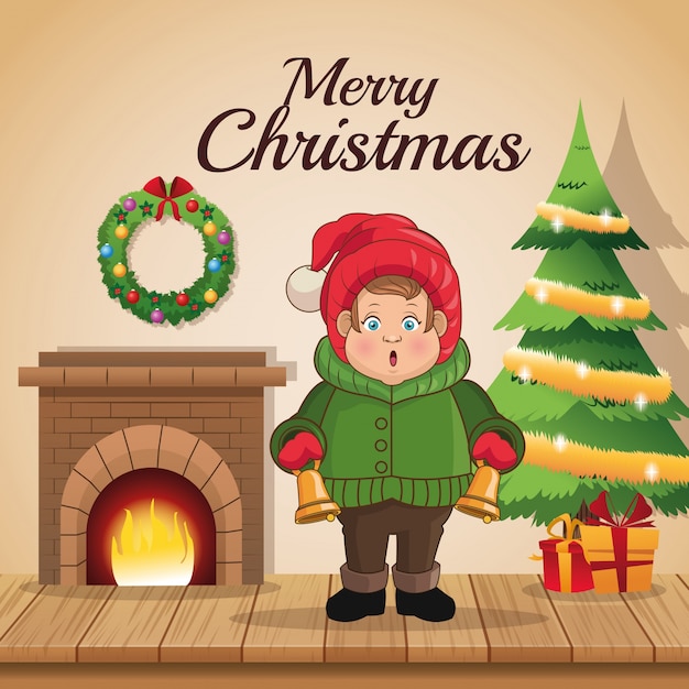 Christmas season card decoration and celebration theme