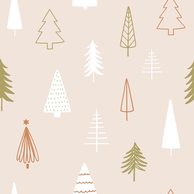 Christmas season vector seamless pattern