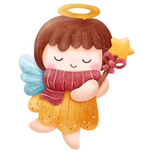 Christmas Series Cute Little Angel Illustration