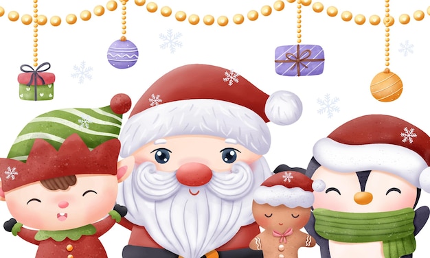 Christmas Series Santa and Friends