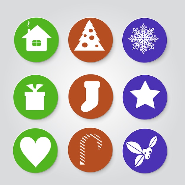 Christmas set icons