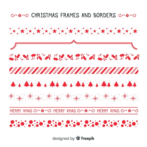 Christmas simple frames and borders collection