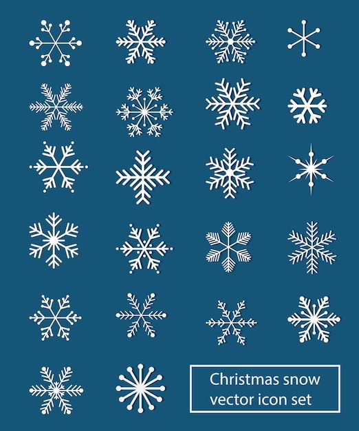 Christmas snow vector icon set