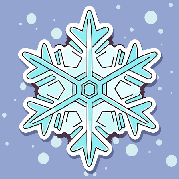 Christmas snowflake cartoon sticker xmas snowflake Newyear holidays