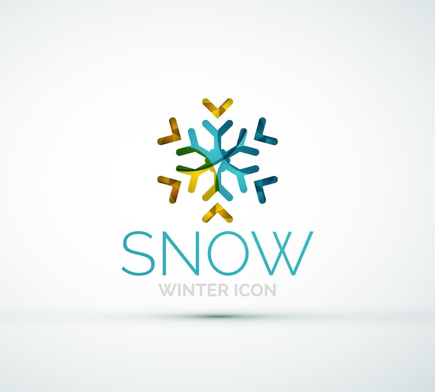 Christmas snowflake company logo design