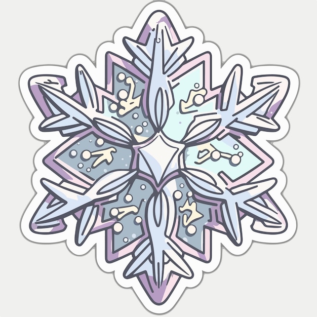 Christmas snowflake sticker xmas snowflake Multicolor