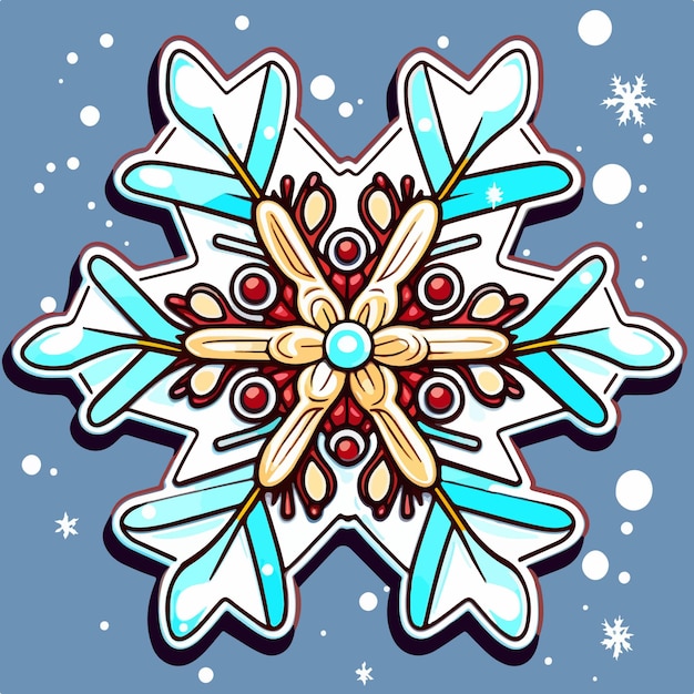 Christmas snowflake sticker xmas snowflake printable stickers sheet Multicolor