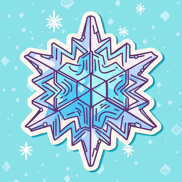 Christmas snowflake sticker xmas snowflake stickers elements Newyear holidays