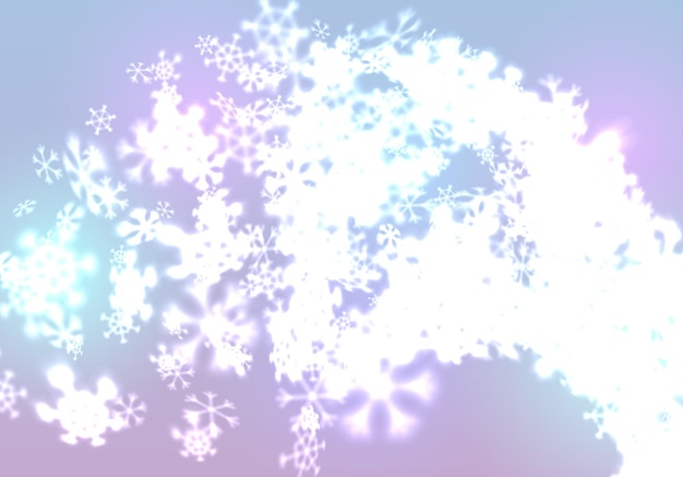 Christmas snowflakes background with falling and swirling snow