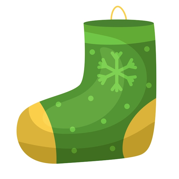 Christmas sock Icon Isolated vector object Modern cartoon style