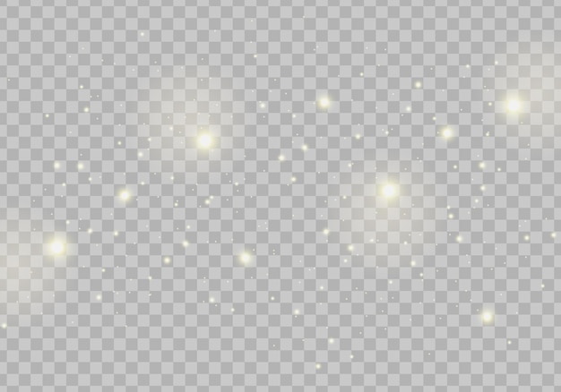 Christmas sparkles bokeh lights effect dust sparks bright stars shine on a background Vector